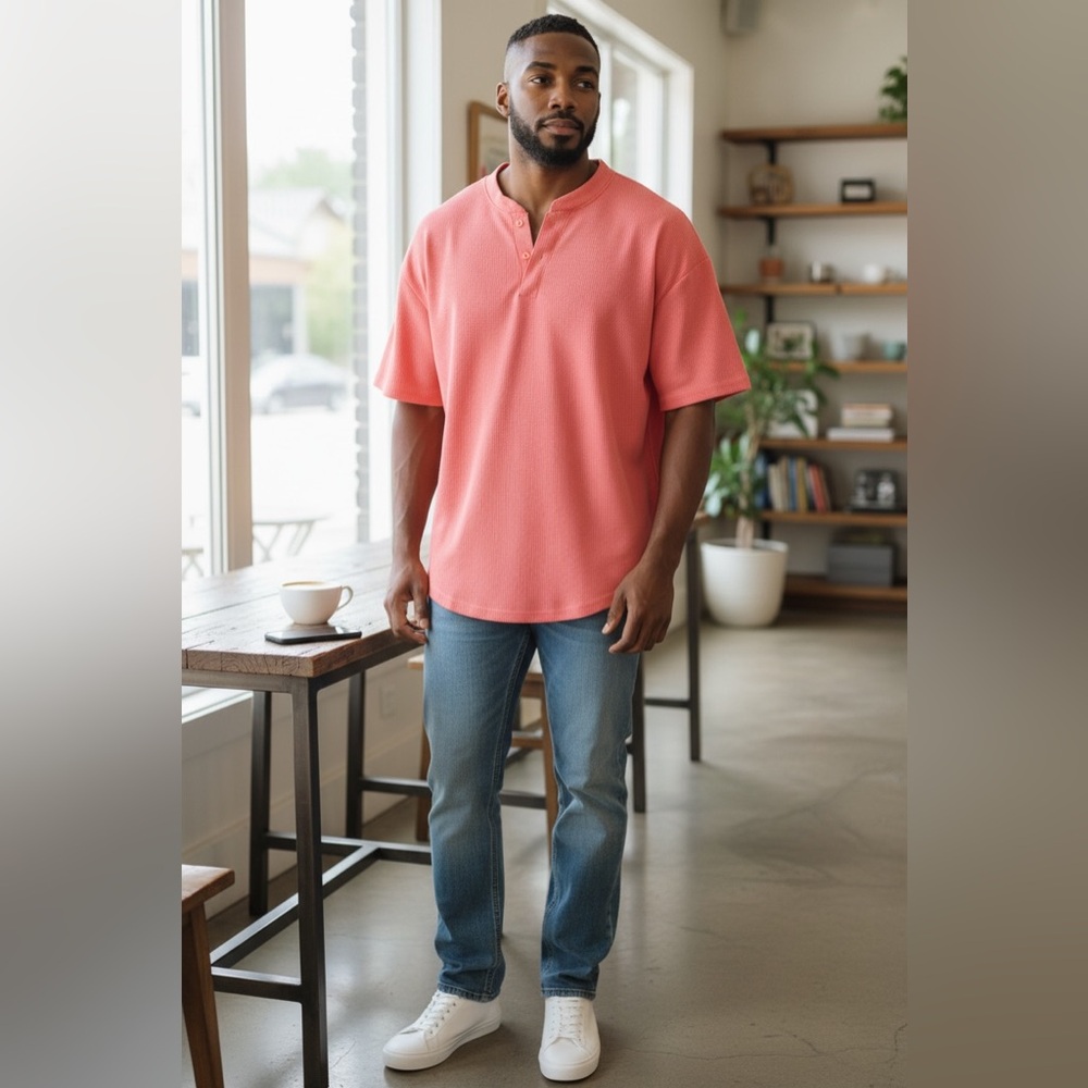 Mens V-neck  polo shirt